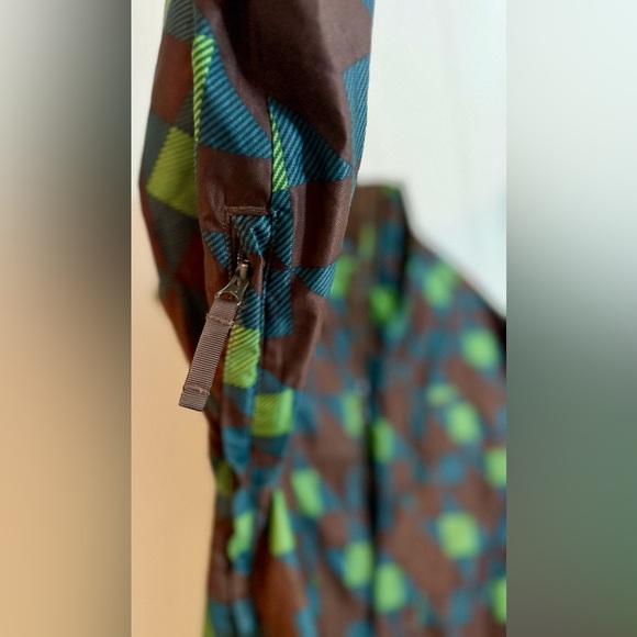 Burton DryRide Snowboarding Jacket Men's Size S Brown Green Check Polyester - Picture 4 of 13